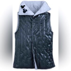 Disney Parks Mickie & Minnie Love Vest Sequin Faux Leather Womens Sz. Medium NWT